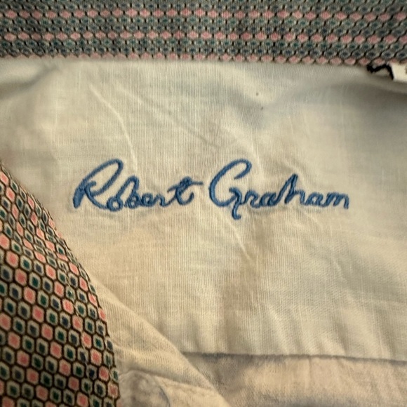 Robert Graham Blakely Linen Blend Floral Flip Cuff Button-up - Picture 6 of 8